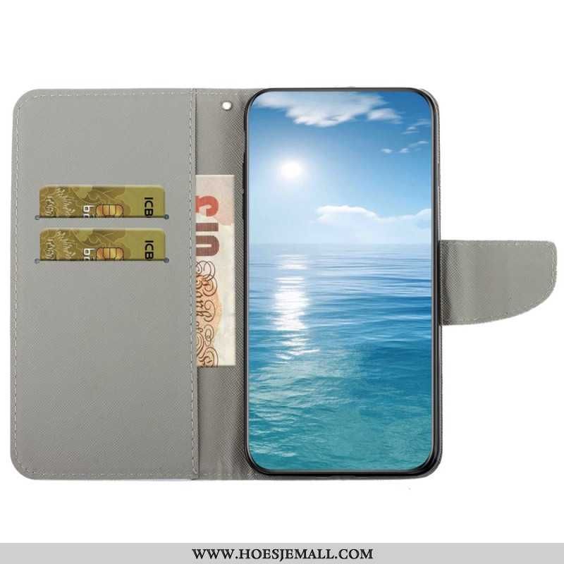 Fodral Samsung Galaxy S24 Ultra 5g Blåögd Katt Med Rem