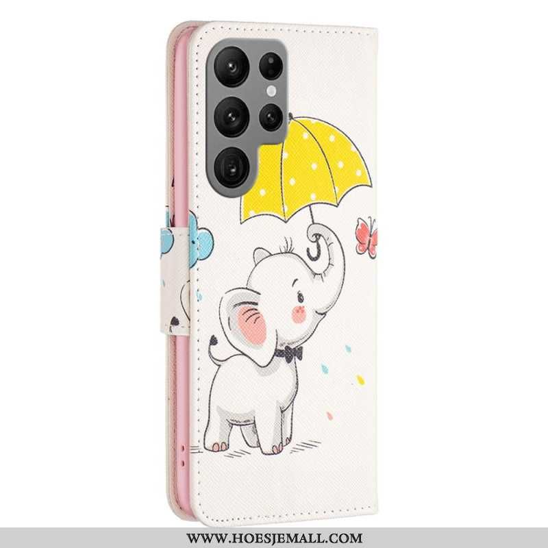 Skyddsfodral Samsung Galaxy S24 Ultra 5g Paraply Och Elefant