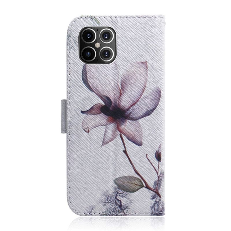 Fodral iPhone 12 Pro Max Gammal Rosblomma