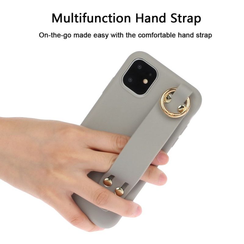 Skal för iPhone 12 Pro Max Grå Silikon Med Stödrem
