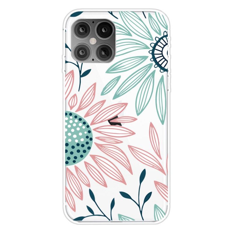 Skal iPhone 12 Pro Max Transparent En Blomma