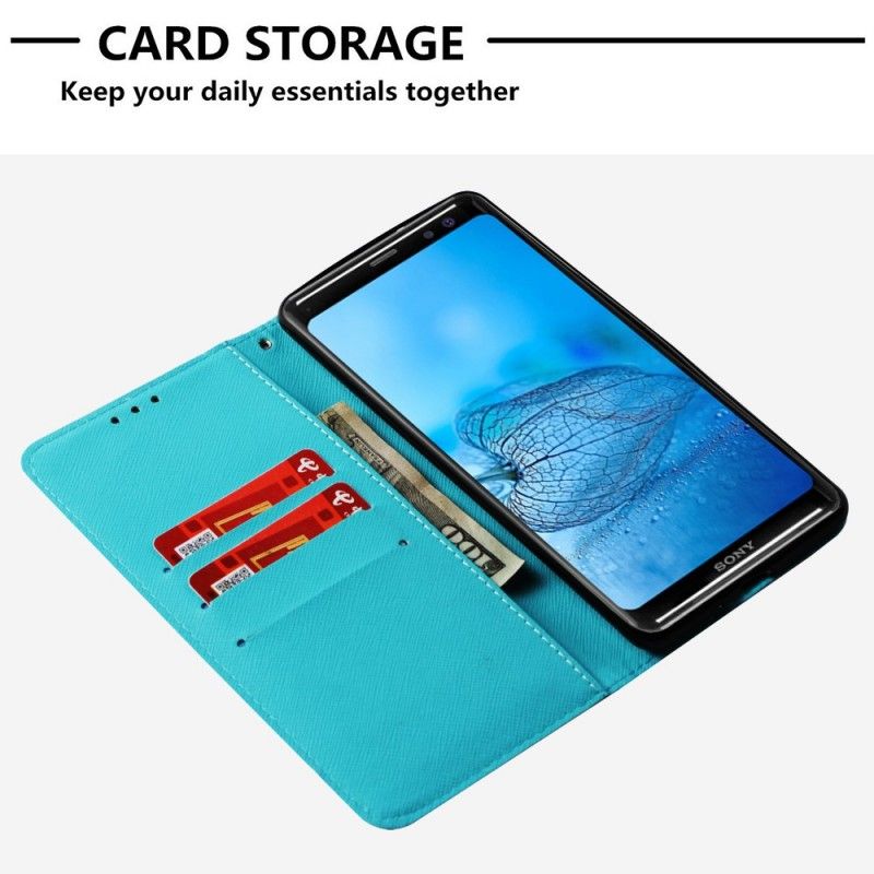 Fodral Sony Xperia XZ3 3D Blå Skalle
