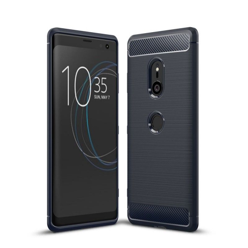 Skal för Sony Xperia XZ3 Svart Borstad Kolfiber