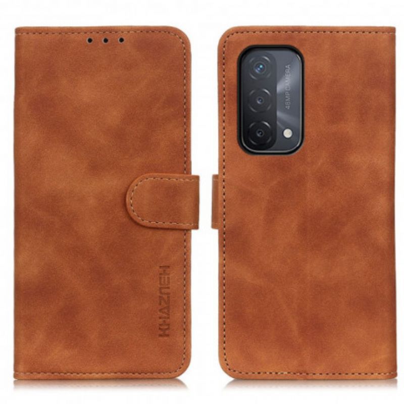 Fodral För Oppo A54 5g / A74 5g Khazneh Vintage Matt Lädereffekt