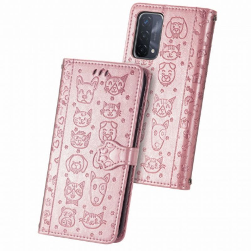 Fodral Oppo A54 5g / A74 5g Animerade Djur