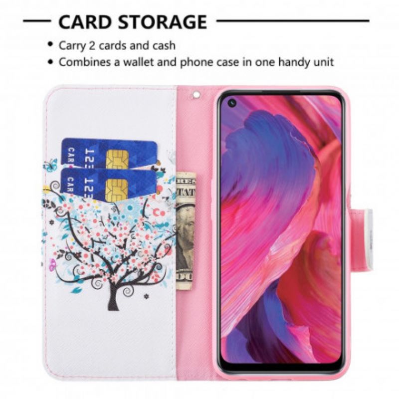 Fodral Oppo A54 5g / A74 5g Blommande Träd
