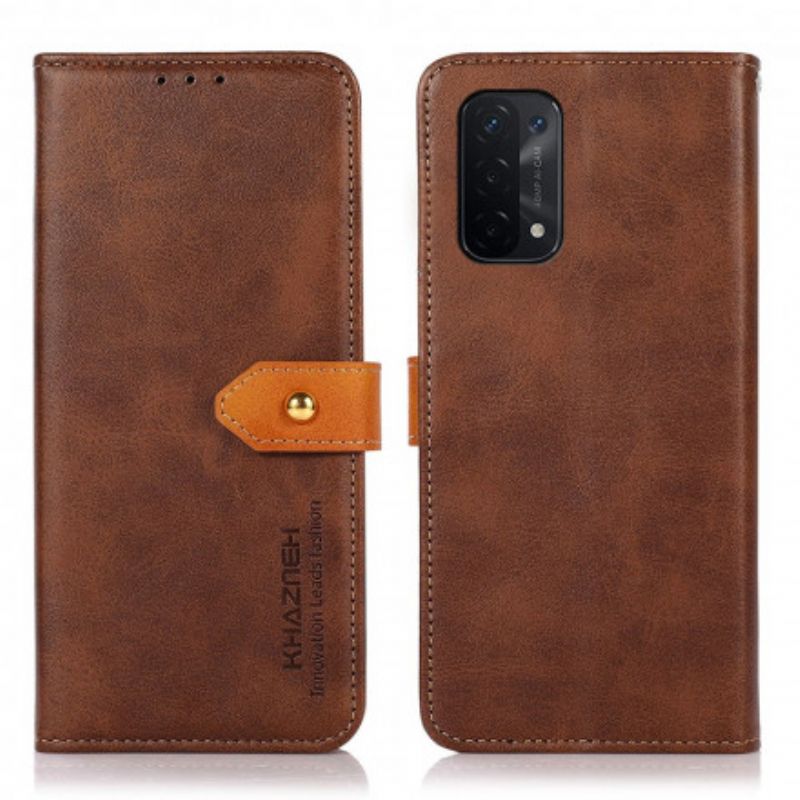 Fodral Oppo A54 5g / A74 5g Konstläder Med Khazneh-rem