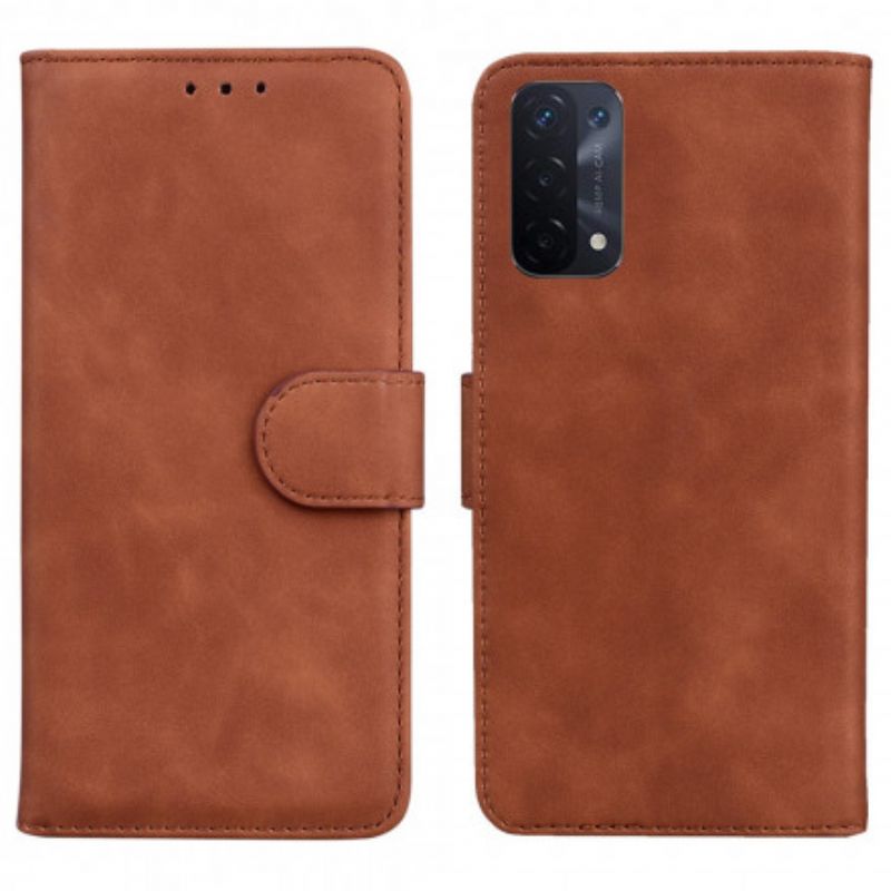 Fodral Oppo A54 5g / A74 5g Monokrom Lädereffekt