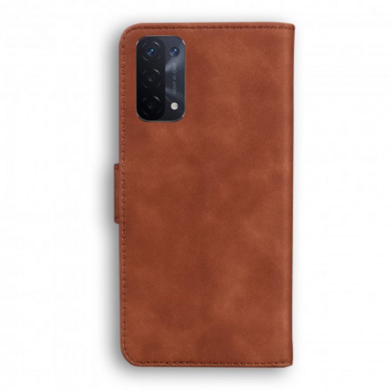 Fodral Oppo A54 5g / A74 5g Monokrom Lädereffekt