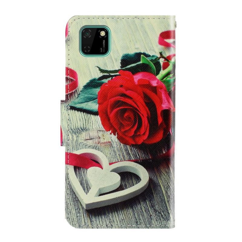 Fodral Huawei Y5p Romantisk Ros Med Rem
