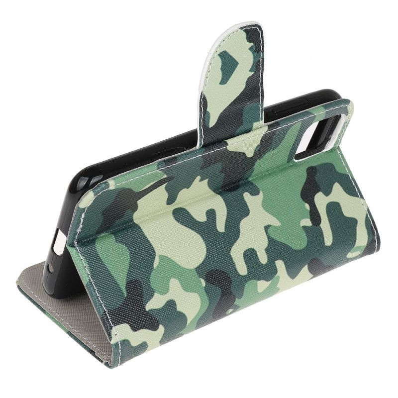 Läderfodral Huawei Y5p Mobilskal Militär Kamouflage