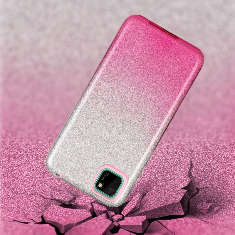 Skal för Huawei Y5p Svart Glittergradient