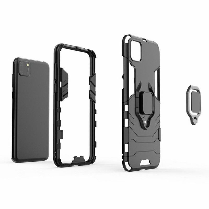 Skal för Huawei Y5p Svart Resistent Ring