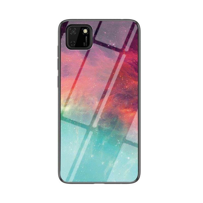 Skal Huawei Y5p Svart Premiumfärger Härdat Glas