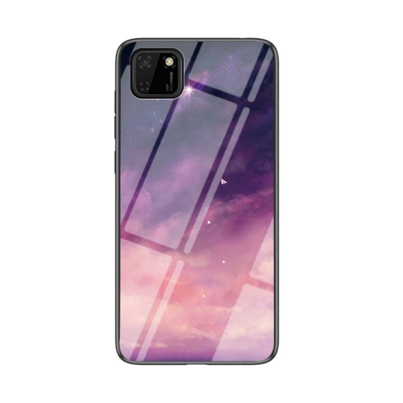 Skal Huawei Y5p Svart Premiumfärger Härdat Glas