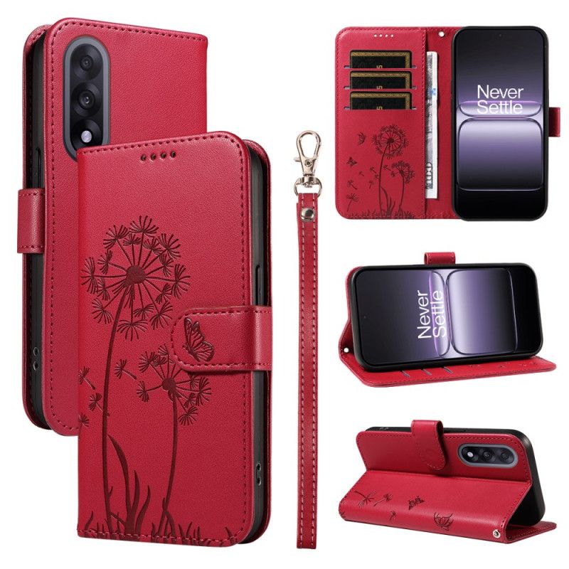 Fodral Oneplus Nord 5 Maskrosor Med Remmar