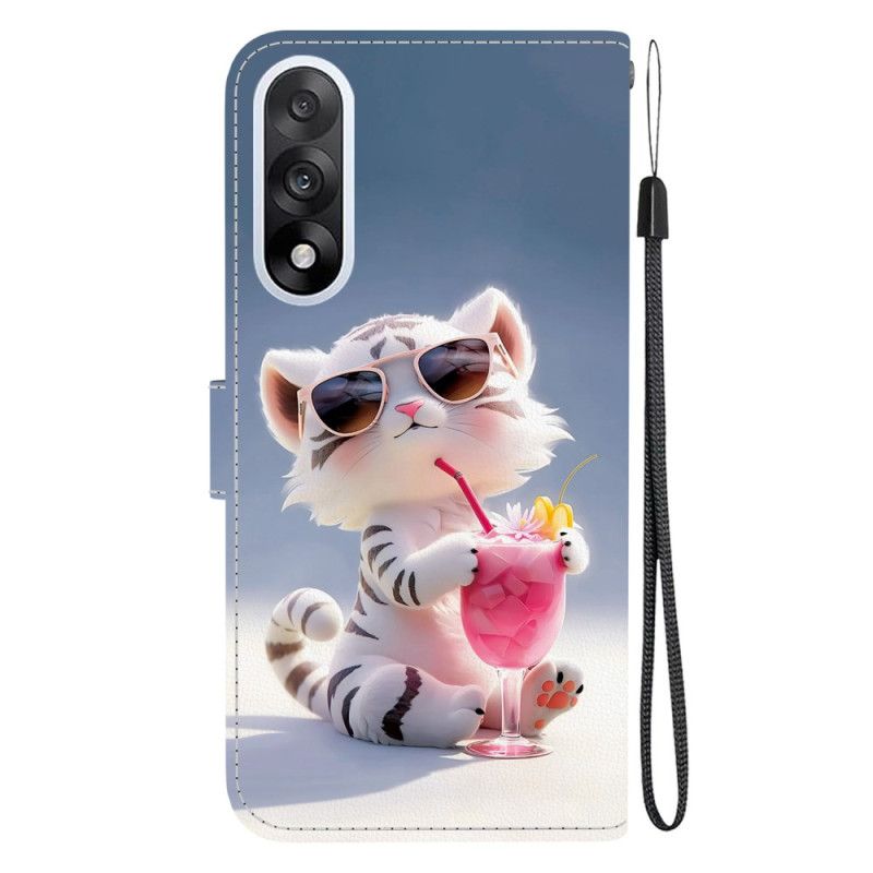 Läderskal Fodral Oneplus Nord 5 Tecknad Tiger