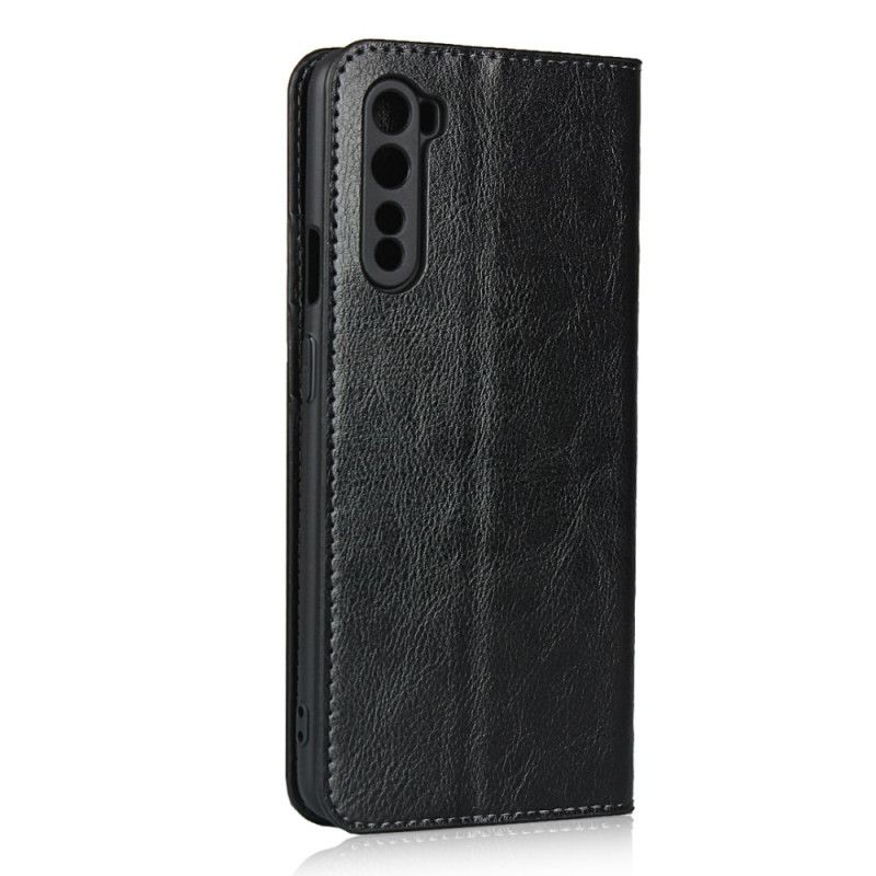 Folio-fodral OnePlus Nord Svart Äkta Läder