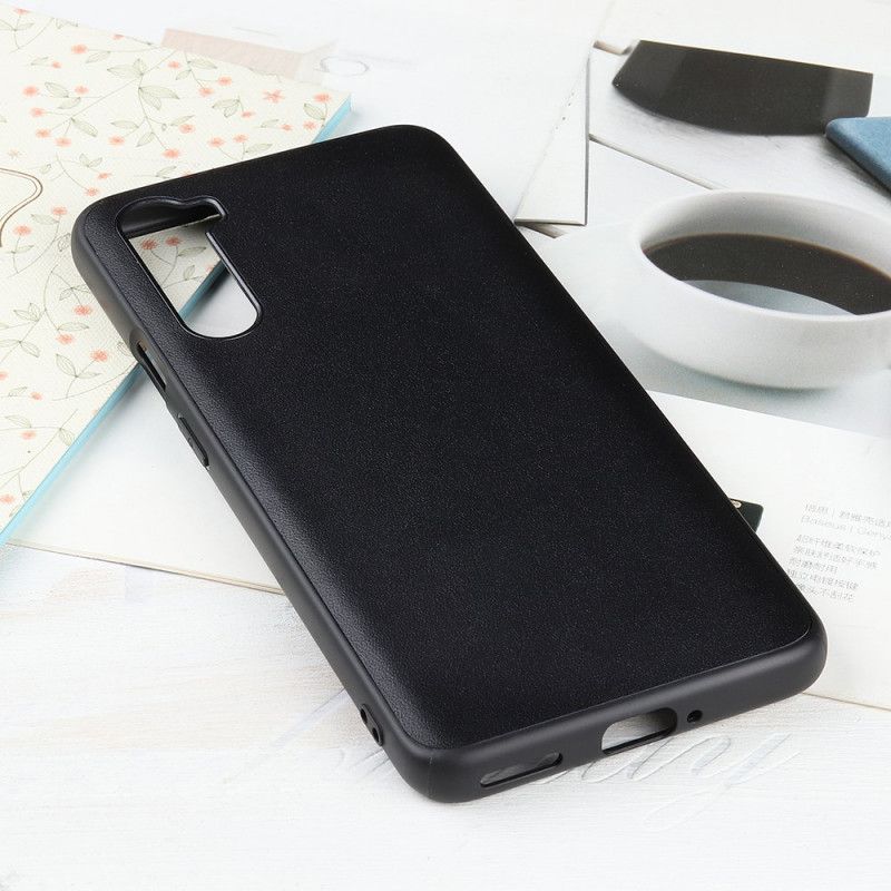 Skal för OnePlus Nord Svart Äkta Läder