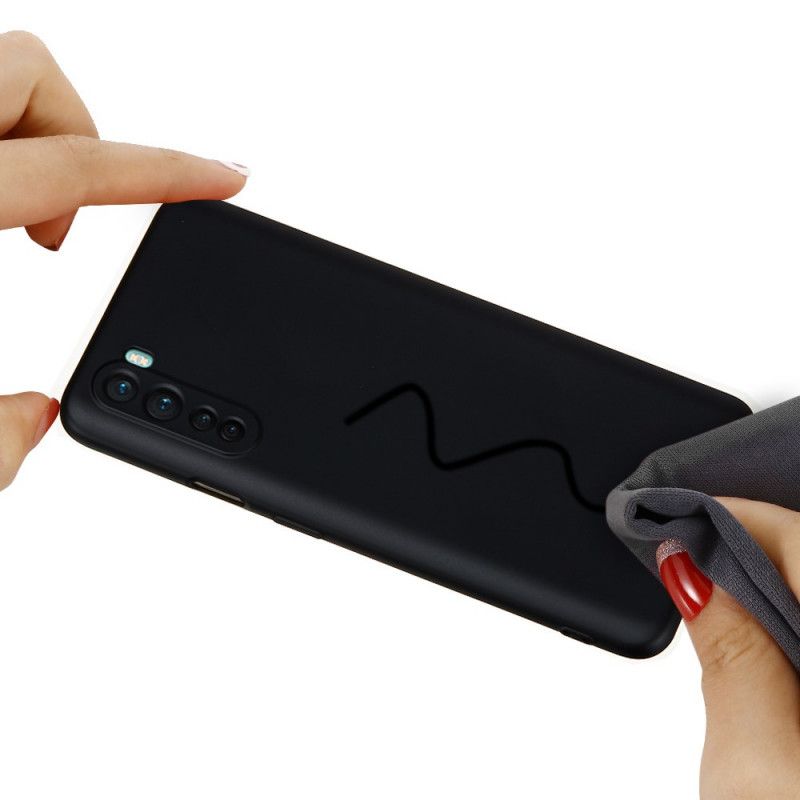 Skal för OnePlus Nord Svart Flytande Silikon Med Rem