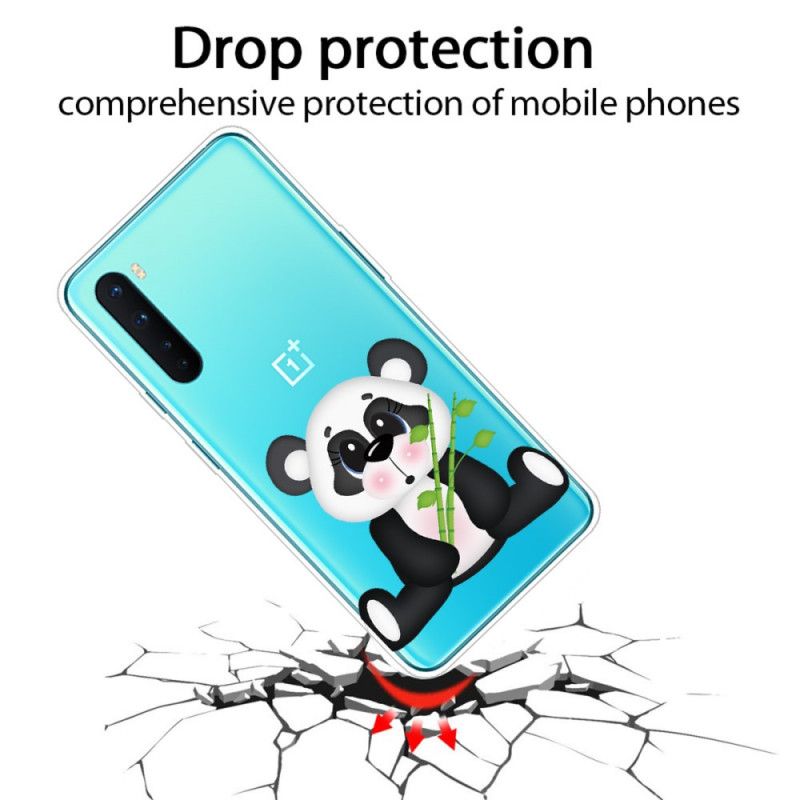 Skal OnePlus Nord Mobilskal Transparent Ledsen Panda