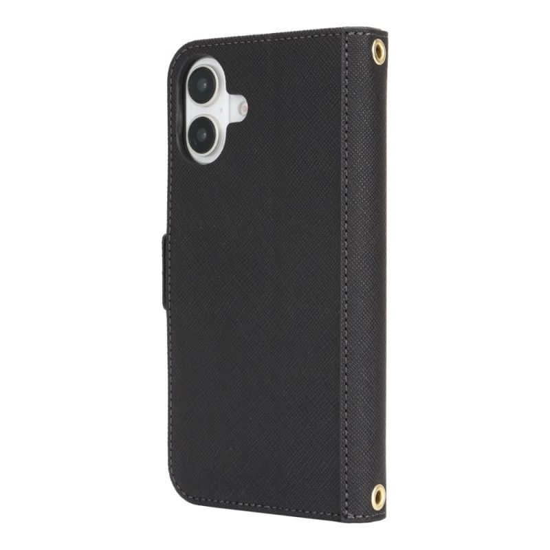 Fodral För iPhone 17 Plånbok Med Axelrem Och Spegel