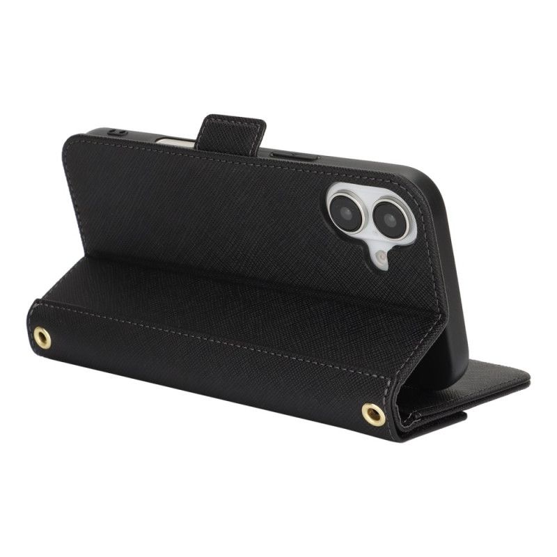 Fodral För iPhone 17 Plånbok Med Axelrem Och Spegel