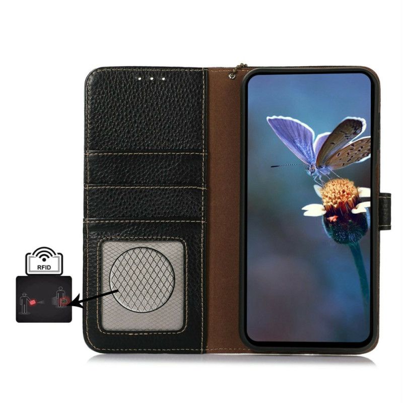 Fodral För iPhone 17 Rfid-blockerande Litchiläder