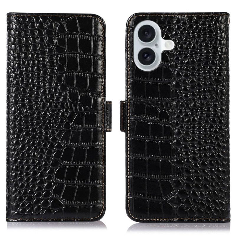 Fodral iPhone 17 Krokodilstrukturerat Läder