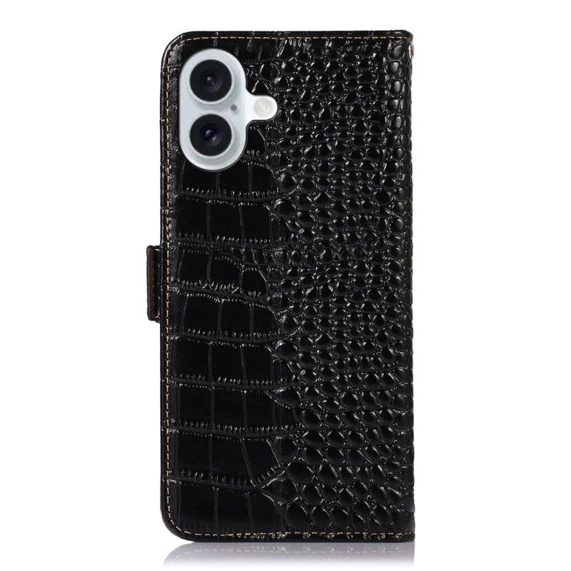 Fodral iPhone 17 Krokodilstrukturerat Läder