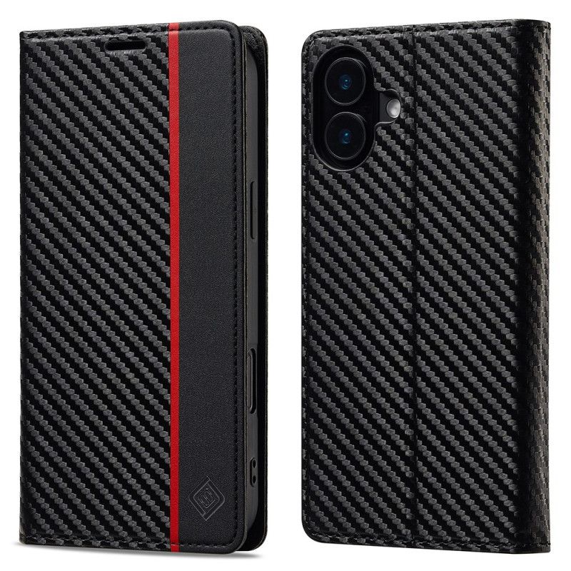 Folio-fodral För iPhone 17 Kolfiber Lc.imeeke