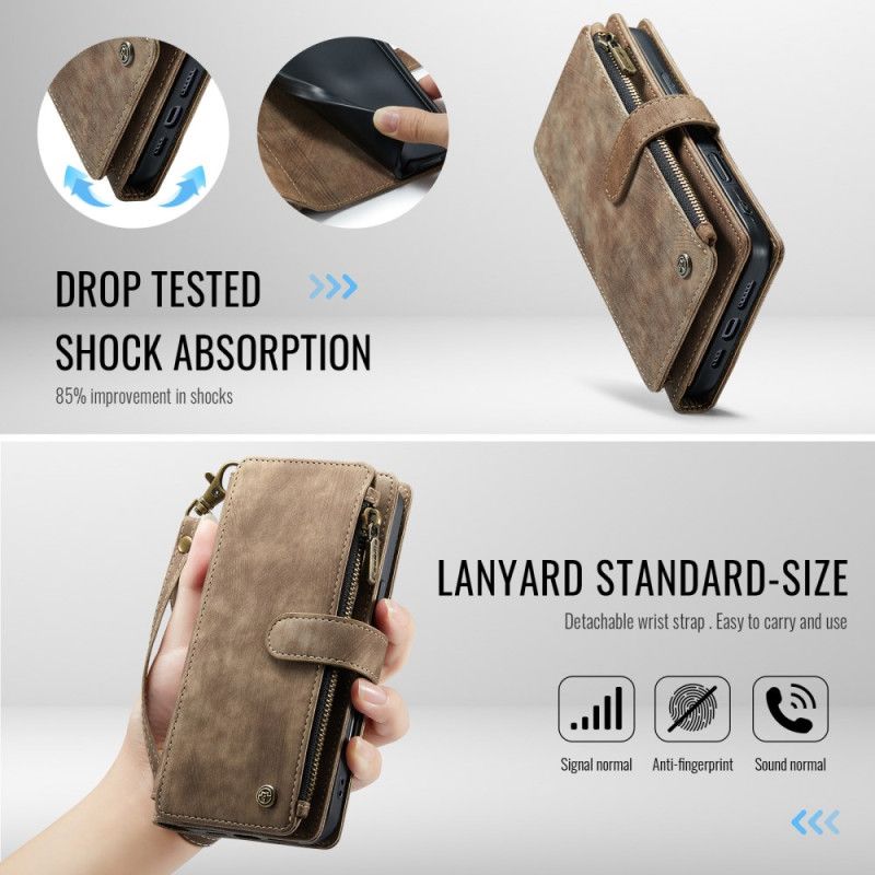 Läderfodral iPhone 17 Telefonfodral Plånbok Med 10 Kortfack