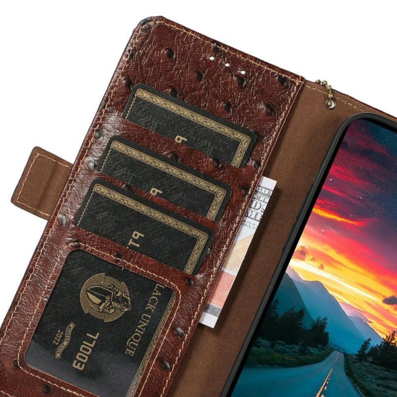 Läderfodral iPhone 17 Telefonfodral Rfid-blockerande Läder Med Strutstextur