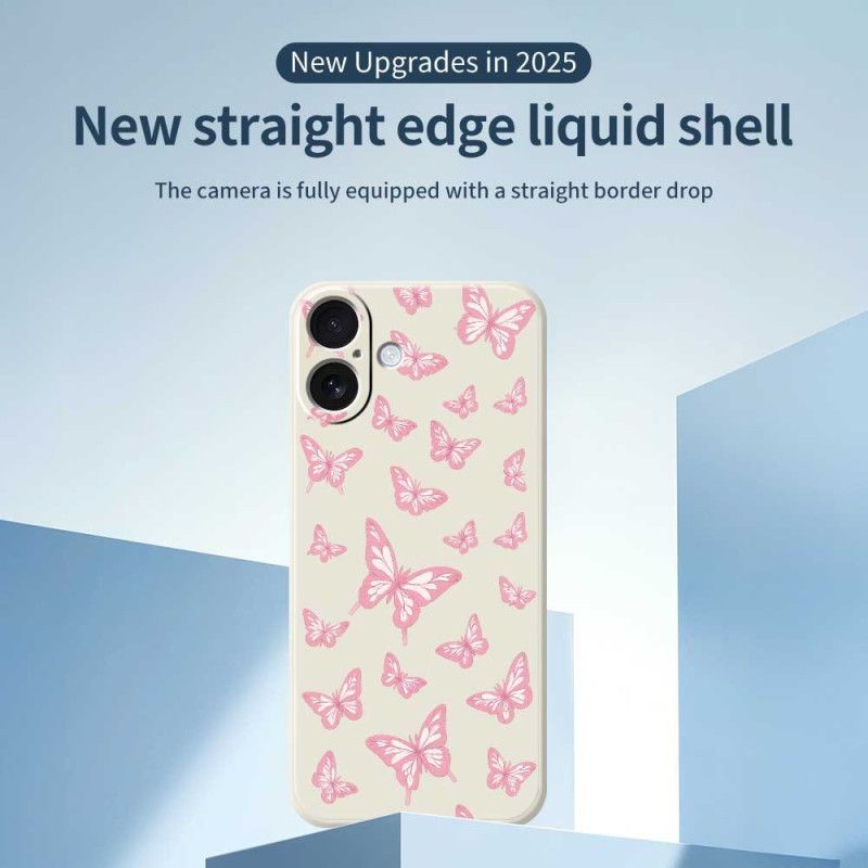 Skal iPhone 17 Flytande Silikonfjärilar