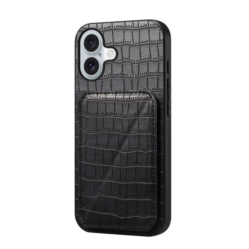 Skal iPhone 17 Korthållare Med Krokodileffekt