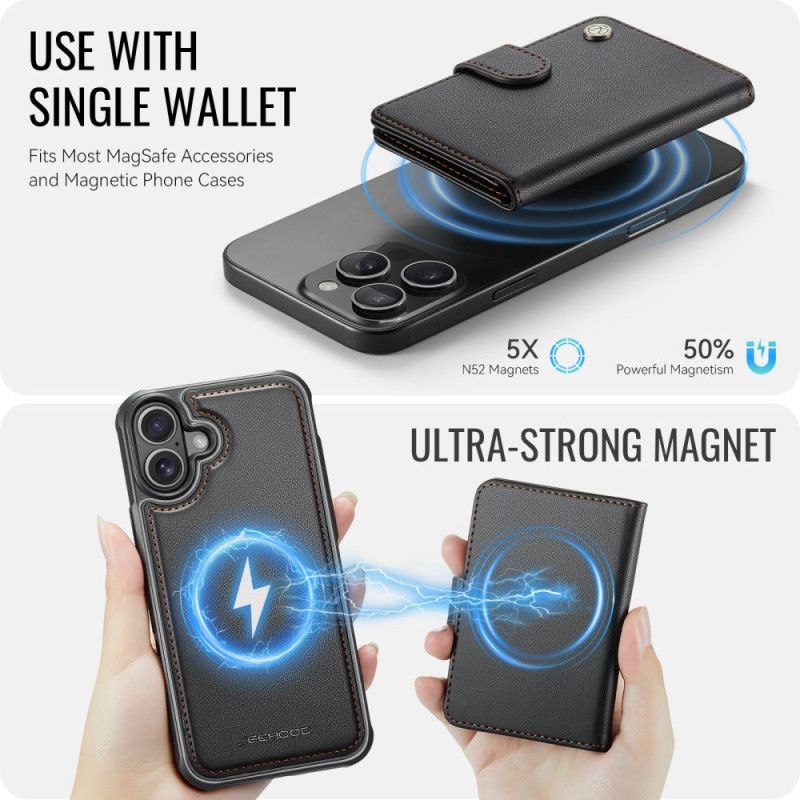 Skal iPhone 17 Magsafe Avtagbar Rfid-korthållare