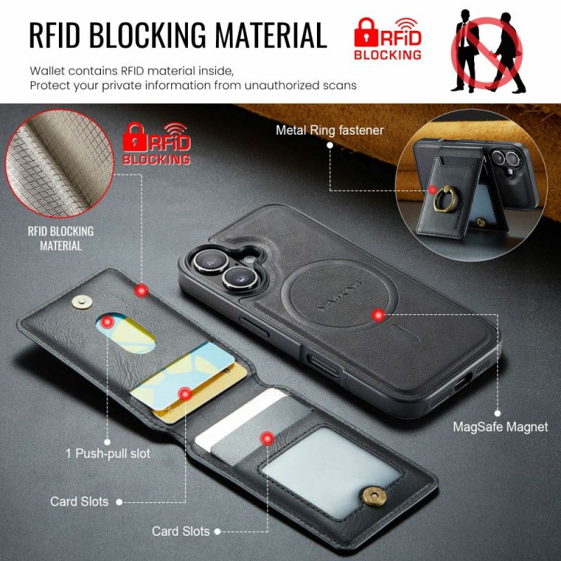 Skal iPhone 17 Magsafe Med Rfid-korthållare Och Integrerat Stativ