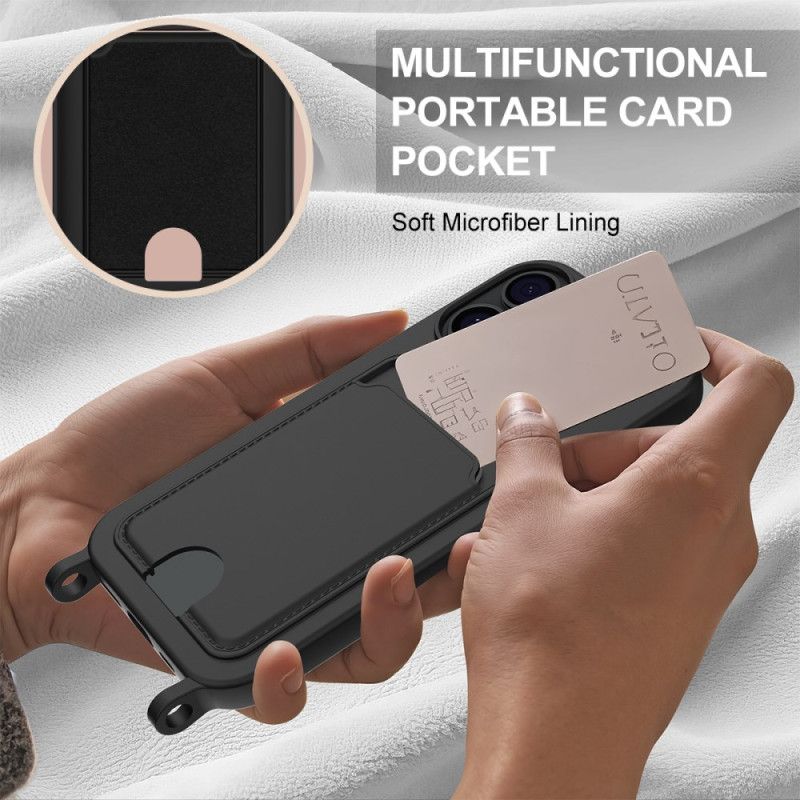 Skal iPhone 17 Telefonfodral Korthållarrem