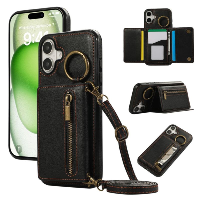 Skal iPhone 17 Telefonfodral Plånbok Med Dragkedja