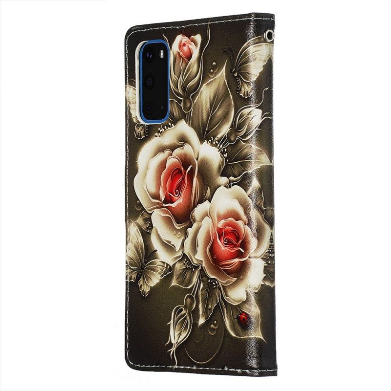 Fodral Samsung Galaxy S20 Gyllene Rosor