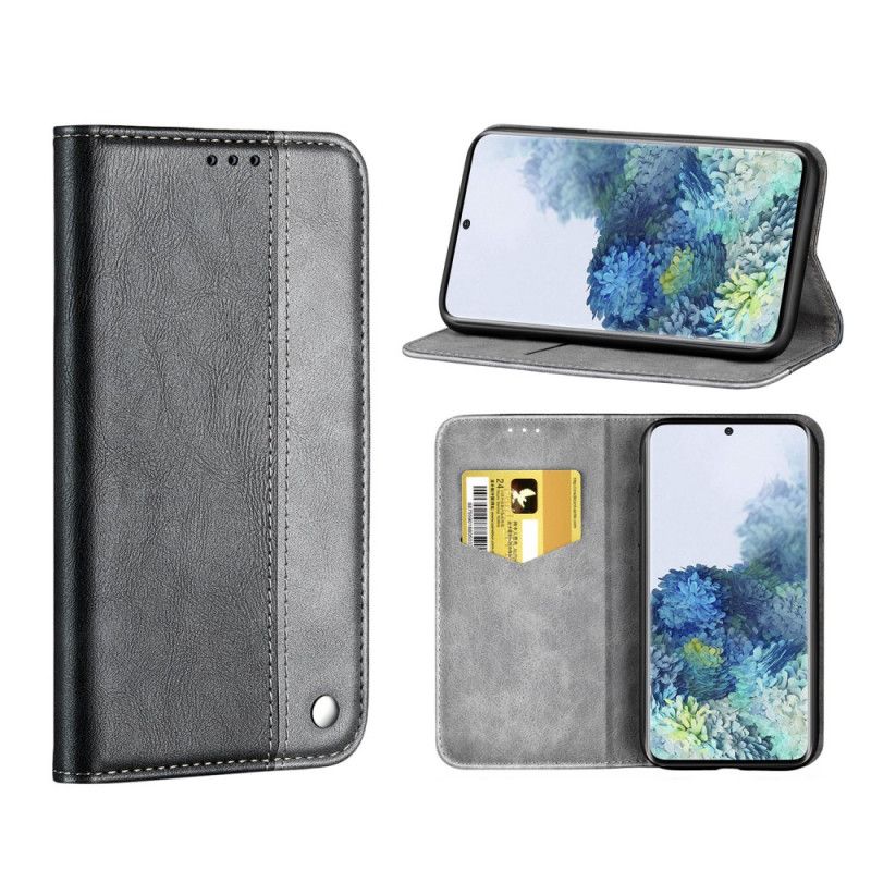Folio-fodral Samsung Galaxy S20 Grå Tvåfärgat Lädereffekt