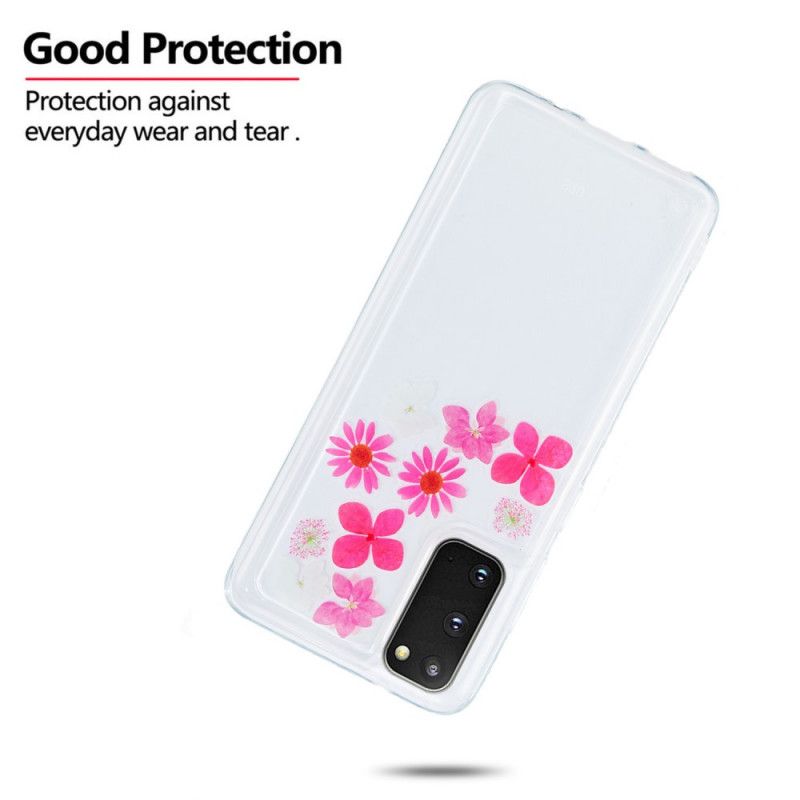 Skal Samsung Galaxy S20 Flytande Blommor