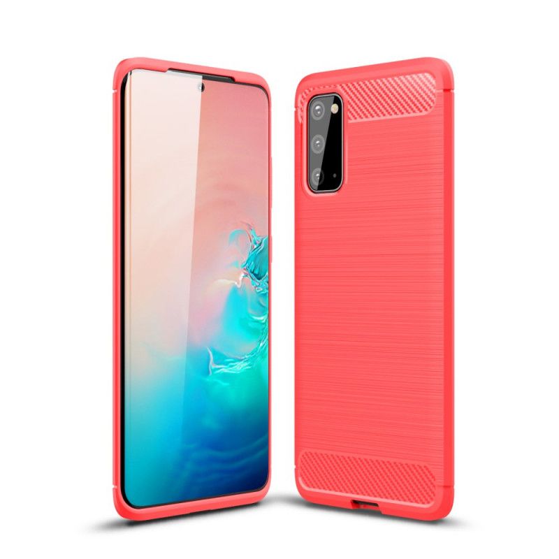 Skal Samsung Galaxy S20 Svart Borstad Kolfiber