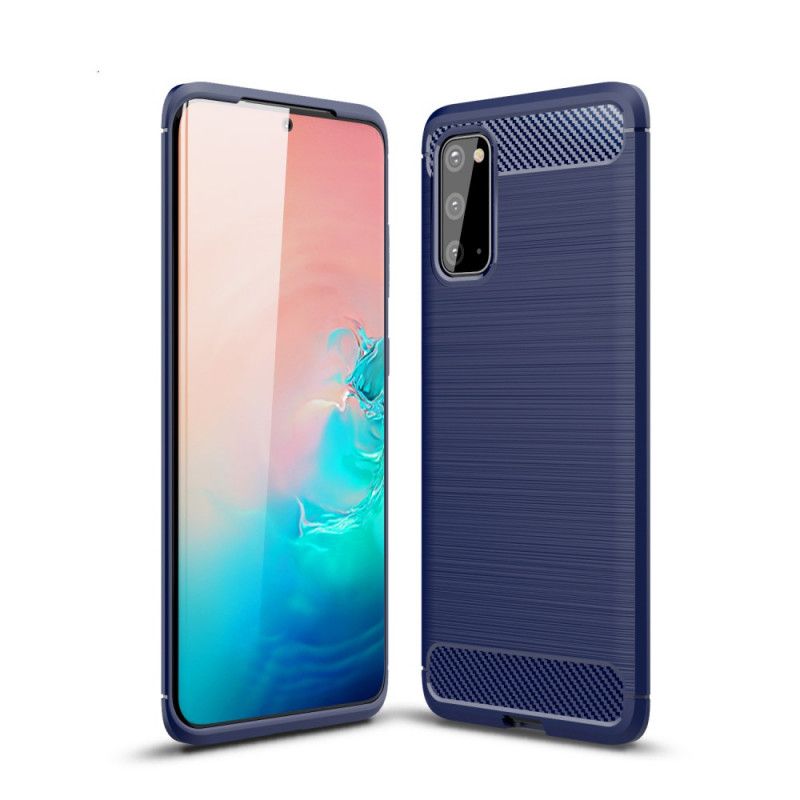 Skal Samsung Galaxy S20 Svart Borstad Kolfiber