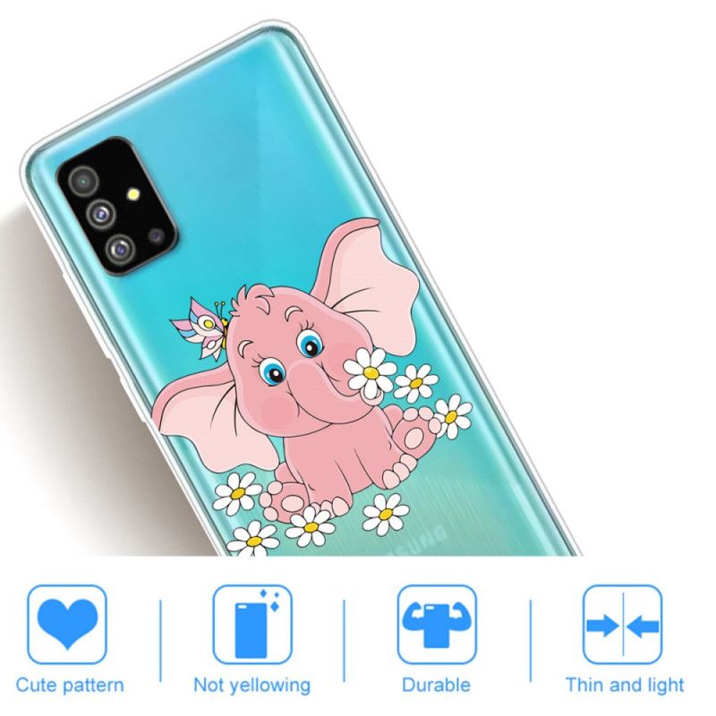 Skal Samsung Galaxy S20 Transparent Rosa Elefant