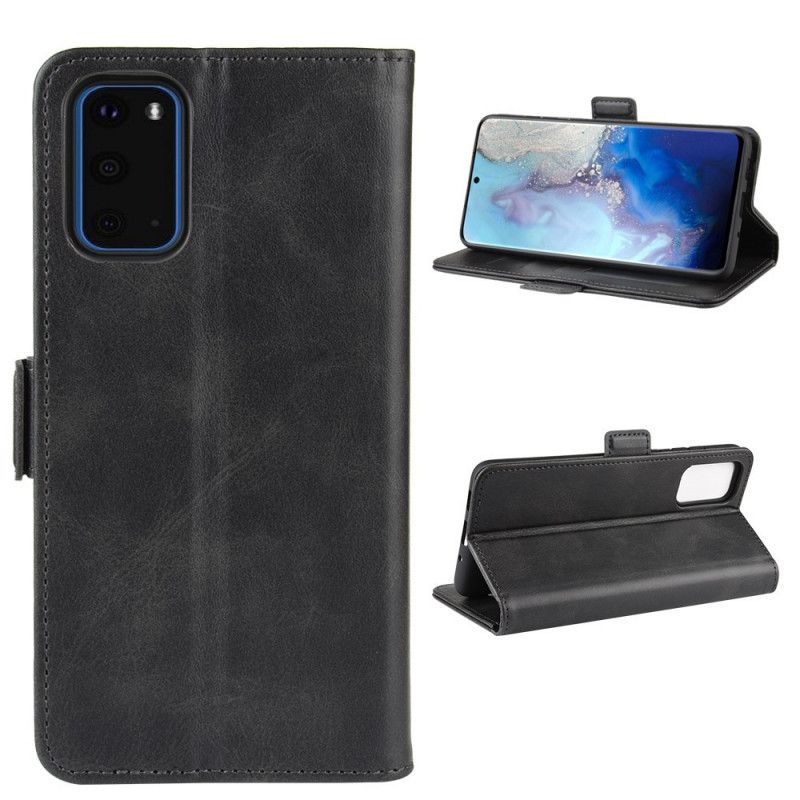 Skyddsfodral Samsung Galaxy S20 Svart Dubbel Klaff