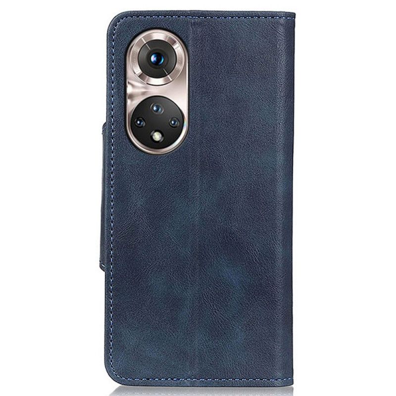 Fodral Huawei Nova 9 Pro / Honor 50 Pro Vintage Konstläder Och Knapp