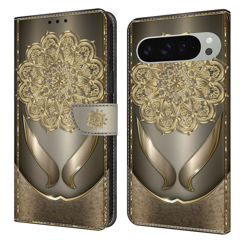Fodral Google Pixel 10 Pro Xl Guldfärgat Blommönster
