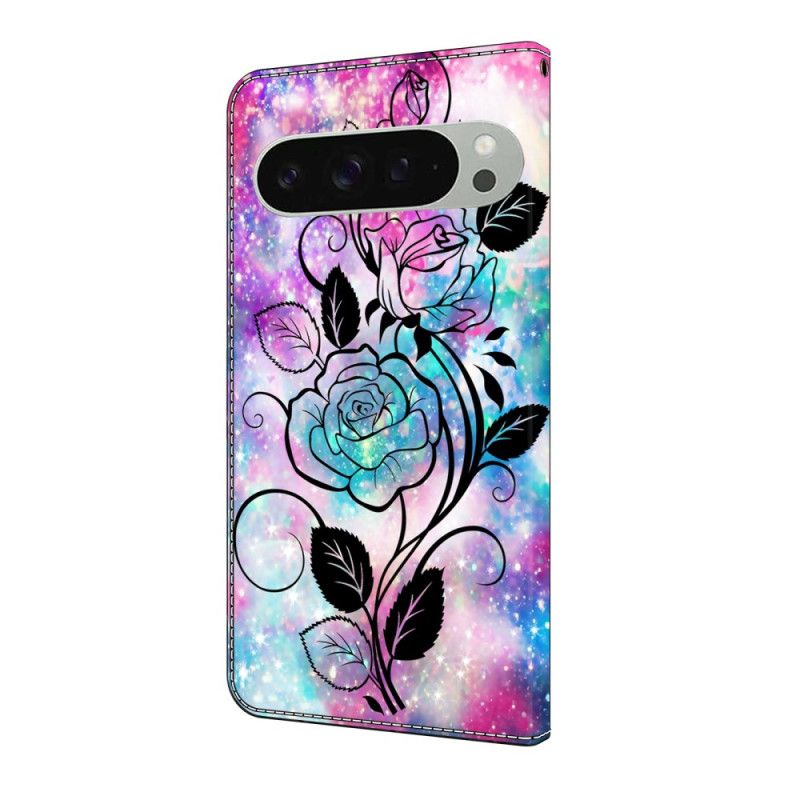 Fodral Google Pixel 10 Pro Xl Rosa Och Blått Mönster