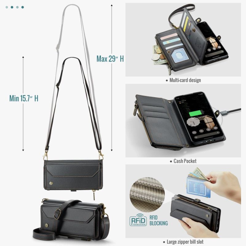 Läderskal Fodral Google Pixel 10 Pro Xl Caseme